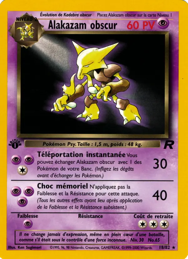 Alakazam obscur - Rare