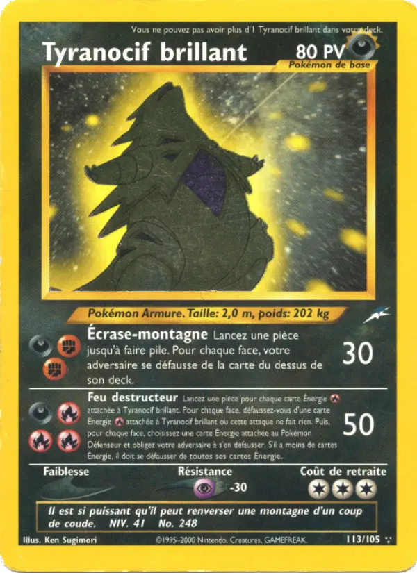 Tyranocif brillant - Secrète